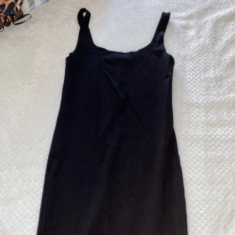 Black dress with slit